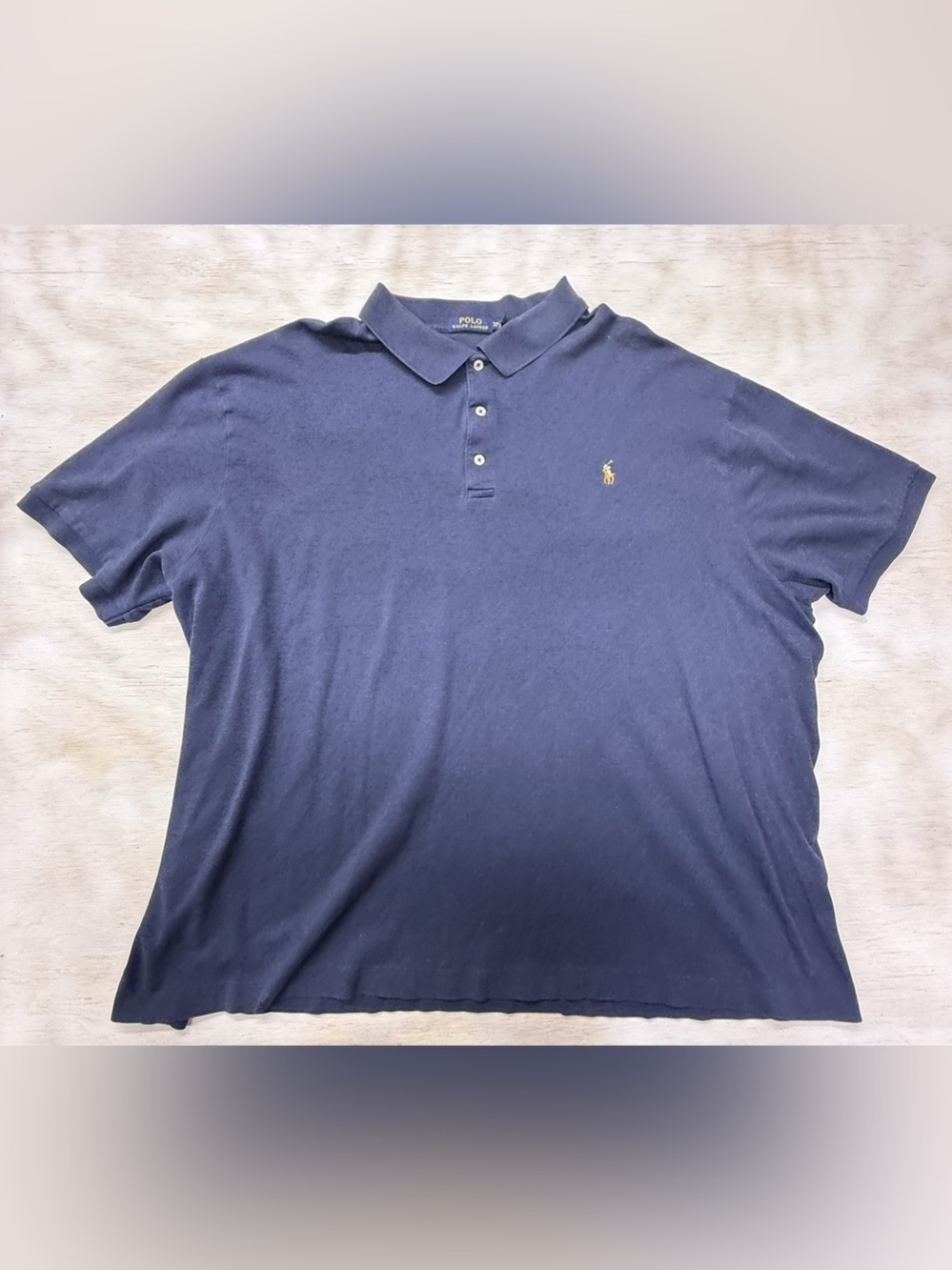 Polo Ralph Lauren Men's 4XB Blue/Navy Polo Multicolor Embroidered Pony